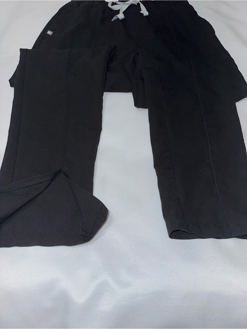 Figs Black scrub Pants ladies medium straight leg with pockets - Picture 4 of 7
